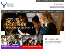 Tablet Screenshot of haydonschool.com